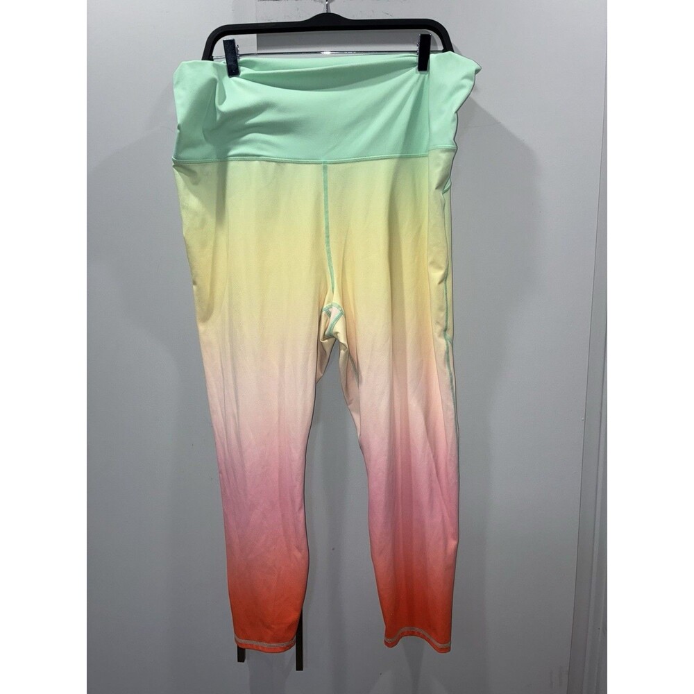 Fabletics PureLuxe Ultra High-Rise 7/8th Legging Ombre All Day 4X Rainbow Plus - Picture 3 of 5